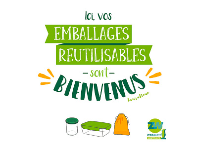 Zerowaste font montpellier packaging reusable reuse typography waste zero waste