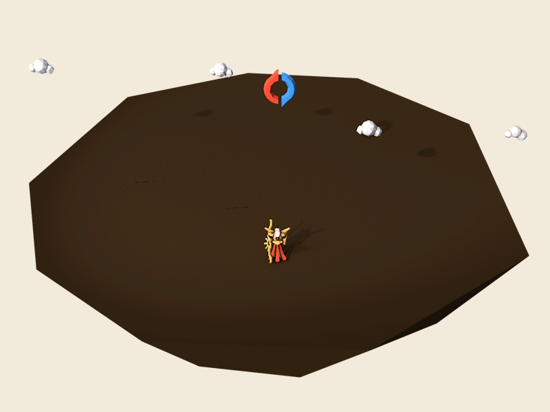 后羿 c4d game hero mountain valley