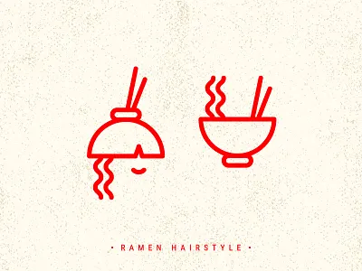 Ramen hairstyle bowl bun dish hair hairstyle icons japanese lines noodles ramen soup