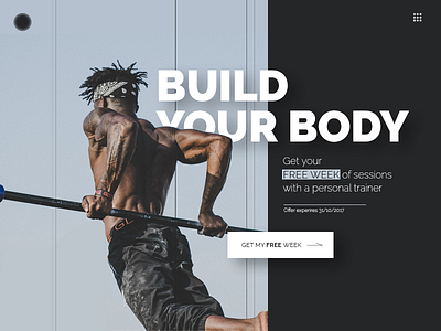 Landing Page Daily UI Challenge body bodybuilding daily ui fitness gym landing page marketing offer sport