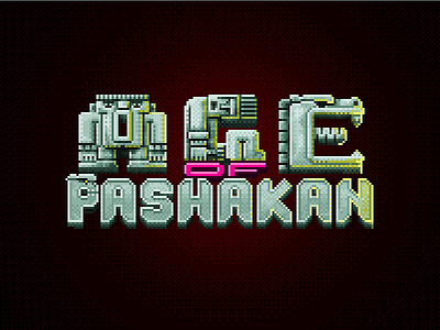 Age of Pashakan game title 8 bit game design game title pixel art pixels puzzle