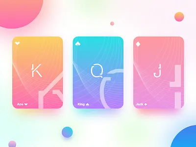 Hi Dribbble cards casino color flat game gradient minimal ui