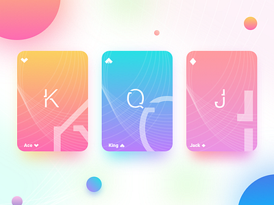 Hi Dribbble cards casino color flat game gradient minimal ui