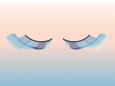 Shu Uemura Eyelashes beauty eyelashes gradient illustration vector