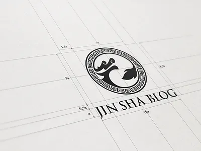 JIN SHA BLOG LOGO SPACE & GRIDS branding grayscale grid line logo process space structure