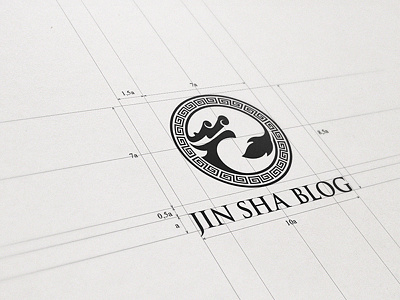 JIN SHA BLOG LOGO SPACE & GRIDS branding grayscale grid line logo process space structure