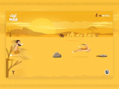 Cave Man advergame cave man game design game ui lotfi abdeli samsung