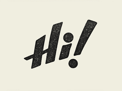 Hi design handwritten hi sup type vector