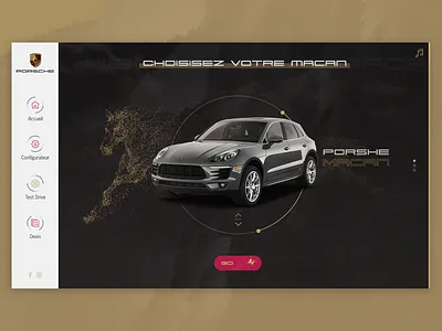 Porshe Macan car config macan porshe ui