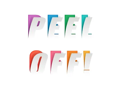 Peeled Text illustrator peel peeled text tutorial vector