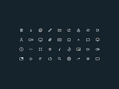 More Player Icons designer graphics icon set iconography icons illustration london product product designer sketch ui web
