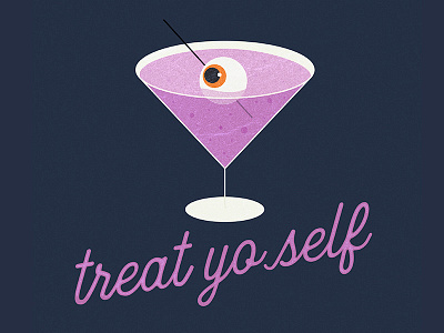 Treat Yo Self eyeball halloween martini october trick or treat