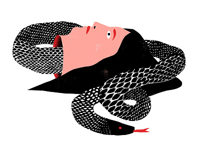Some Are Snakes illustration snake texture