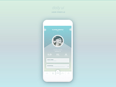 DAILY UI | #006 - User Profile daily ui minimal ui user profile