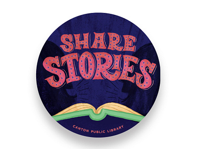 Share Stories book nerd book worm books hand lettering illustration lettering library reading stories