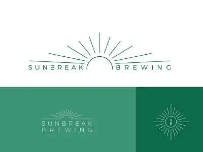 Sunbreak Brewing Logos beer brewing design logo logo design montserrat