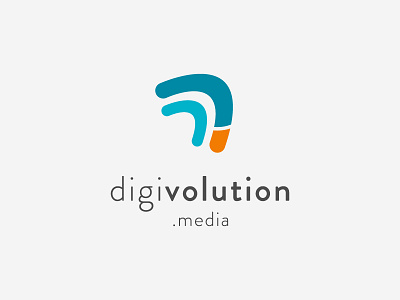 Digivolution Logo boomerang branding d design digital marketing flat graphic letter logo minimal simple vector