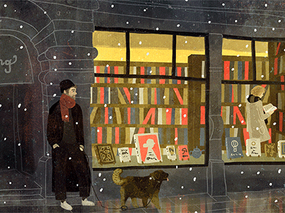 bookstore animatedgif bookstore gif snow winter