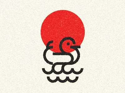 seagull bird bird logo mark red seagull sign symbol vintage