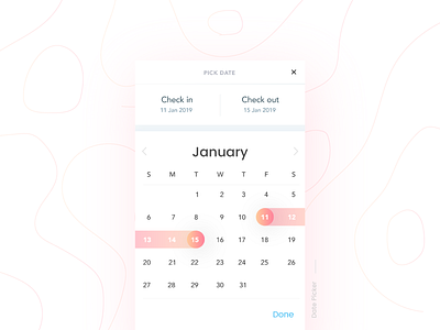 Date Picker- Daily UI:: #080 booking calendar dashboard daterange dates event meeting picker shedule ui ux