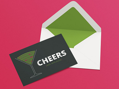 Cheers (and Applause) flat design graphic design holiday holiday card mockup print