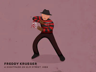 Welcome to my world! blood claws dark elm street freddy horror krueger nightmare red vector