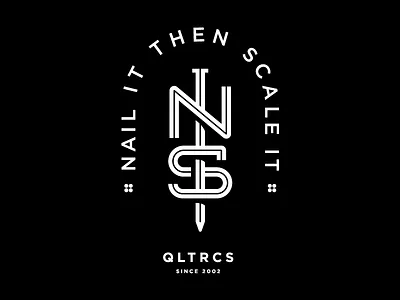 Nail It Then Scale It logo monogram qualtrics shirt