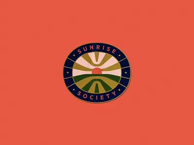 Sunrise Society logo mark sticker sunrise