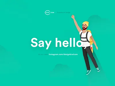 Design Team Kiwi.com — Instagram circular design hello illustration instagram kiwi kiwi.com prague team travel
