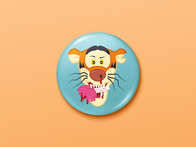 Zombie Tigger blood bounce crazy disney halloween illustration psycho tigger winnie the pooh zombie