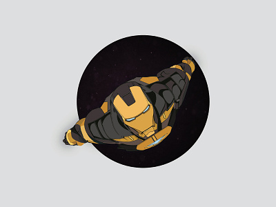 I R O N M A N avengers black character comic gold ironman marvel stark vector