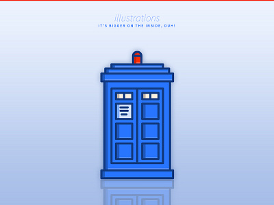 ILLUSTRATION | It's Bigger on the Inside, Duh! doctor who icon illustration line minimal tardis