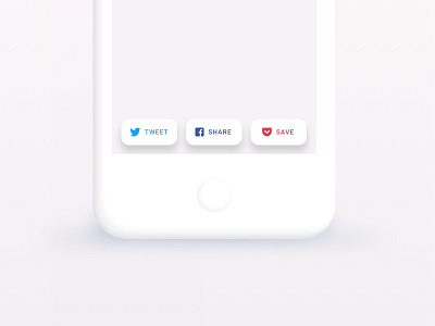 👐🏻 DailyUI #010 - Social Share button daily dailyui facebook ios iphone pocket share social social share twitter