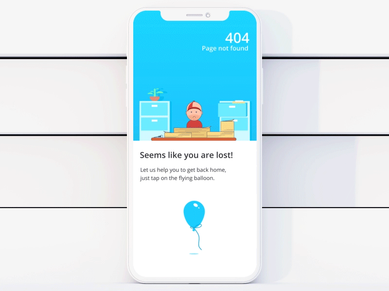404 Page not found 404 animation app artwork error mobile prototype screen ui ux