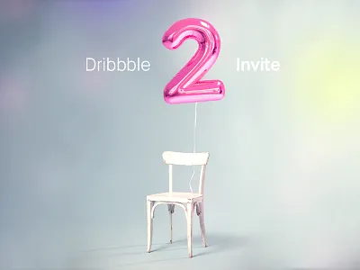 Two Dribbble Invites chair clean design dribbble invite two