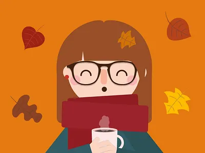 Autumn autumn autumn colours fall hot illustration leaves outono tea vector