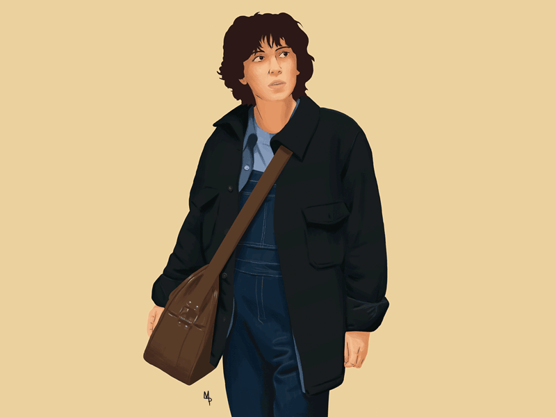 Return to the Upside Down character eleven gif halloween illustration netflix portrait stranger things