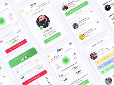 Paid online autograph UI app ui autograph commerce mobile ui payment ui ux