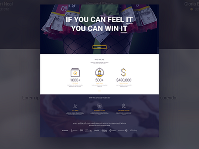 Landing for gaming ) betting book casino flat sports sportsbook ui ux