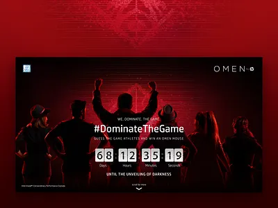OMEN Landing Page black dota game hewlett packard hp omen photography red ui web design