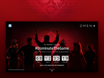 OMEN Landing Page black dota game hewlett packard hp omen photography red ui web design