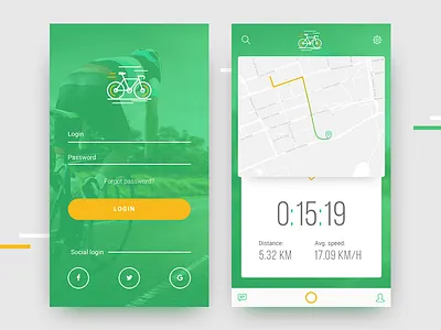 Daily UI | 041 — Workout Tracker 041 cycling daily ui sport tracker