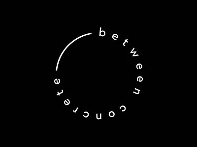 between concrete logo badge black circle clear decent logo modern screen print tattoo typo urban white