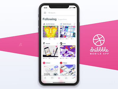Dribbble App app dribbble ios iphone mobile mobile app ui ux