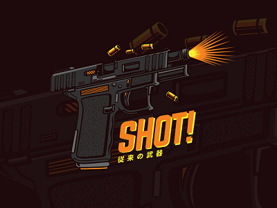 Shot! apparel clothing custom design illustration project streetart t shirt design tees urban