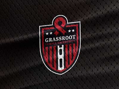 Temple University Grassroot Soccer Emblem belltower emblem grassroot hiv mockup philadelphia soccer sports temple temple university