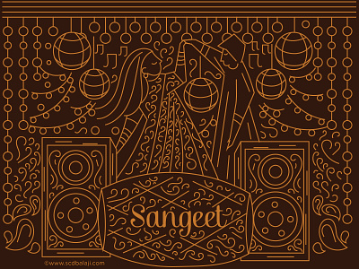 Sangeet Invitation Design bride couple dance ecard einvite foil gold groom indian invitation sangeet wedding