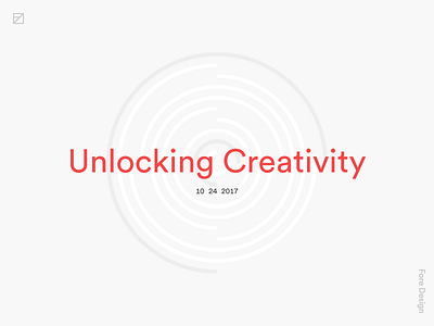 Unlocking Creativity article blog circular geometric minimal poster