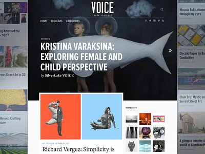 Silverlake Voice - homepage art design factoria homepage layout magazine photography website