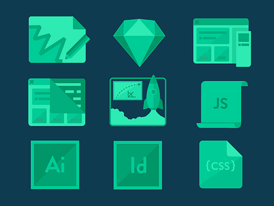 Digital Design Material Icons designer digital flat green icons material ui ux